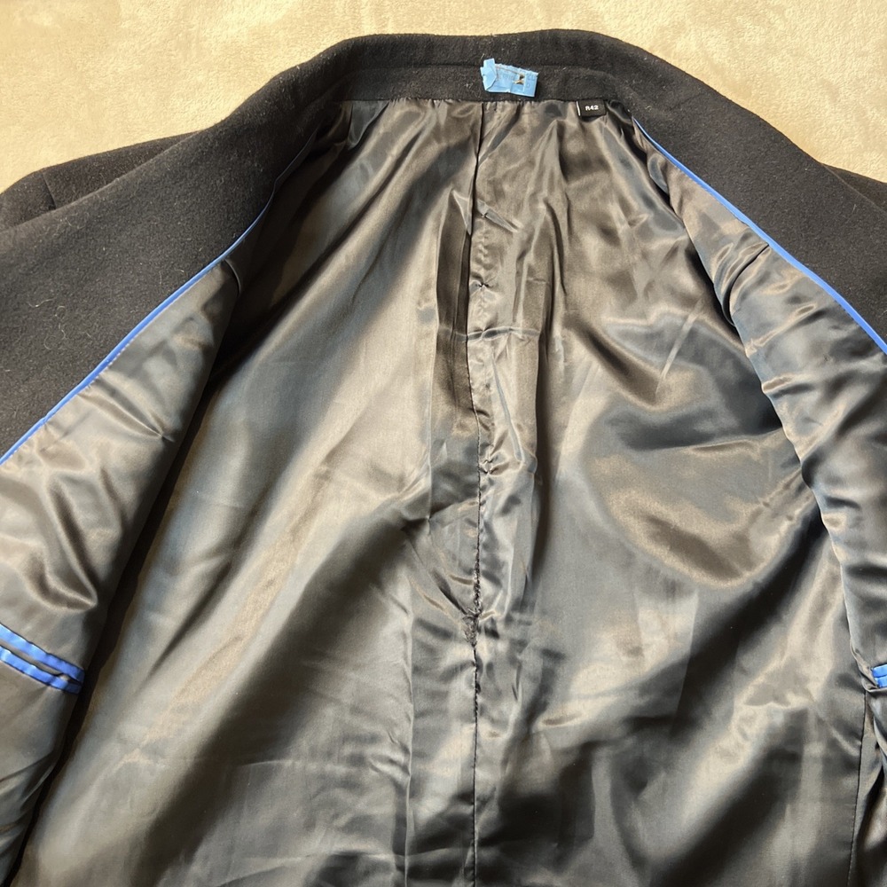 Kenneth Cole Reaction Men's Wool Overcoat Black R42 Peacoat Classic Timeless - Picture 7 of 10
